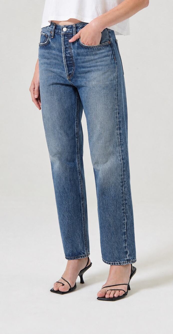AGOLDE 90s Jean Mid Rise Loose Straight Jeans Imagine Blue Size 27